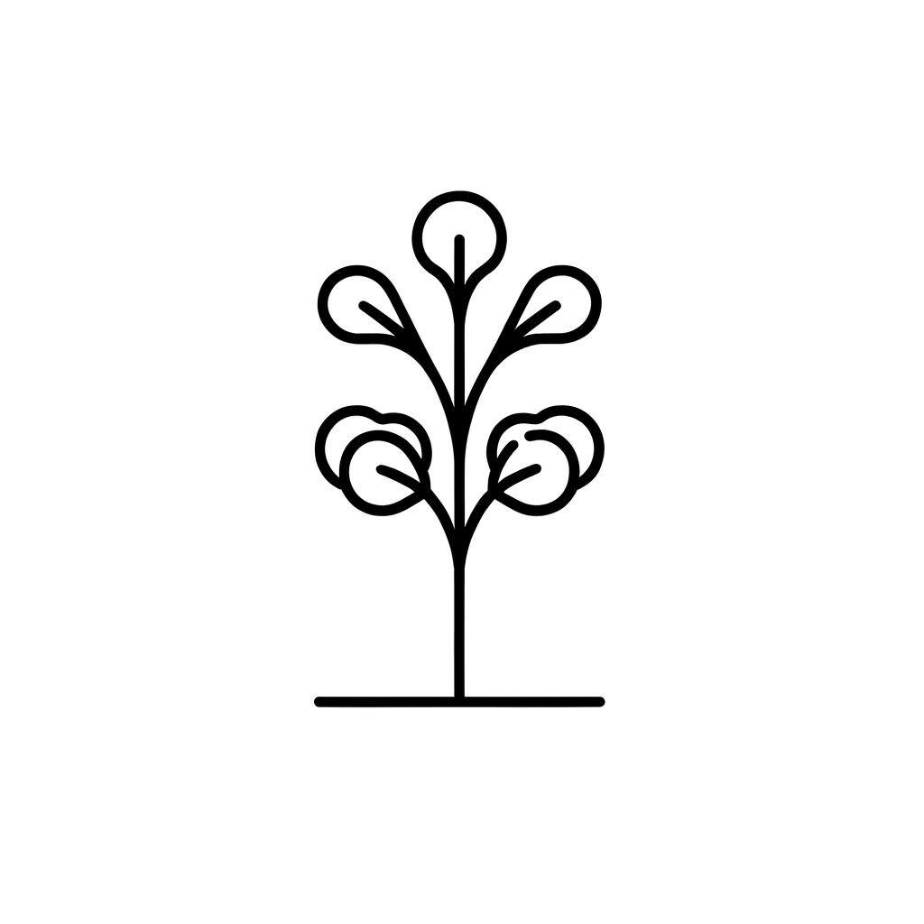 Microgreen schwarzweiß Icon